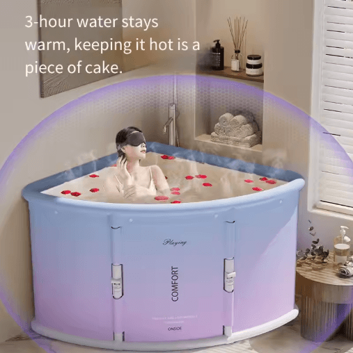 Portable One Second Foldable Bathtub Installation Free Triangle Bath Bucket for Adults and Kids
