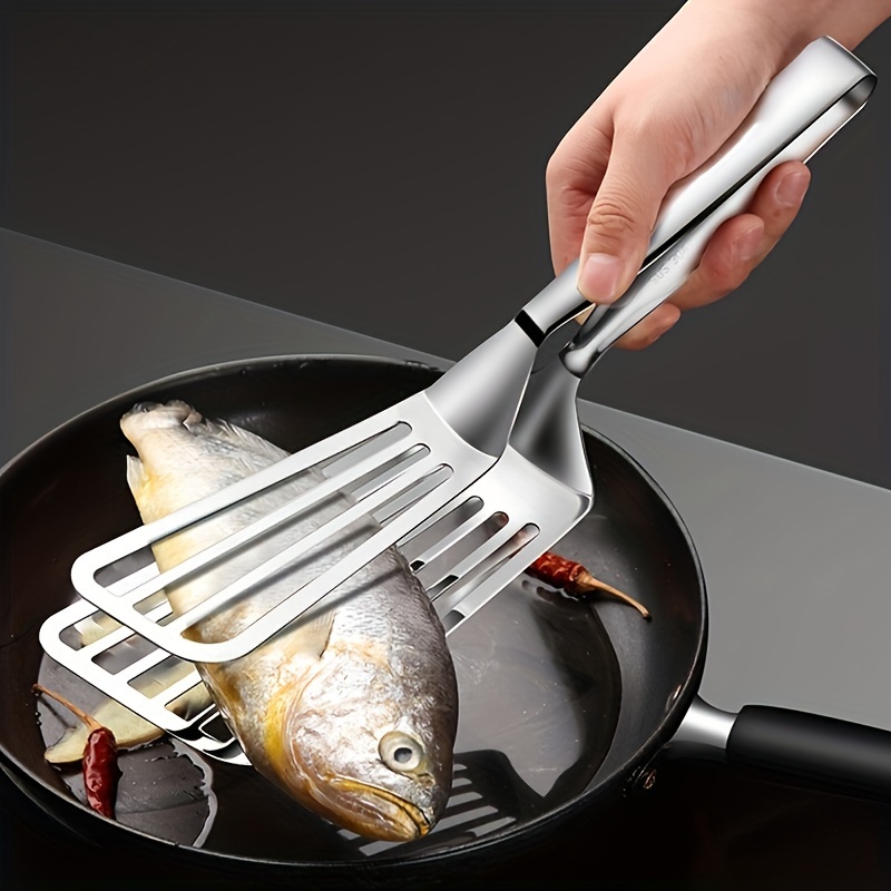 Stainless Steel Serving Tongs for Buffet Fish Frying Bread Salad Steak Dessert Kitchen Tool