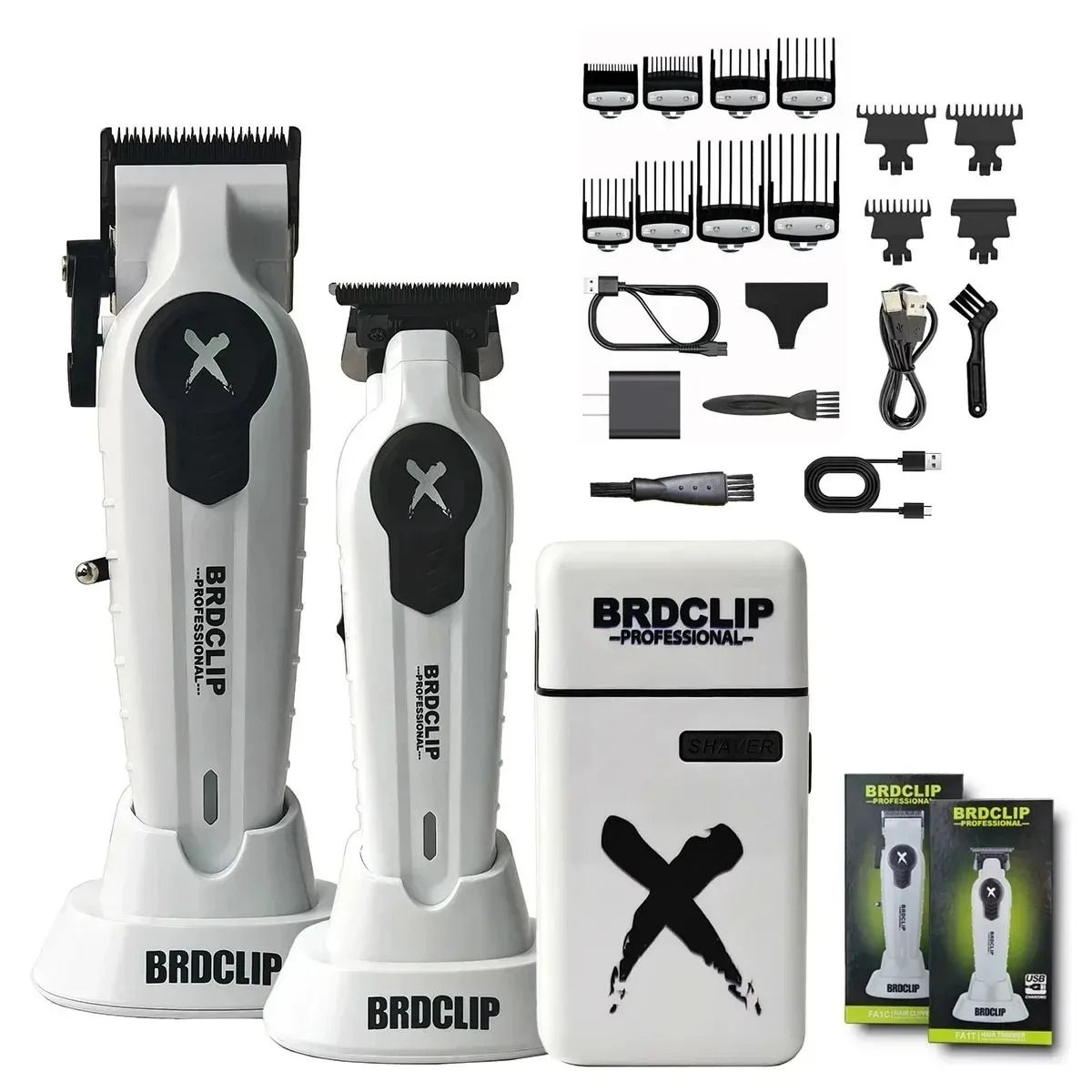 BRDCLIP X Series Professional Hair Clipper Trimmer and Shaver Set