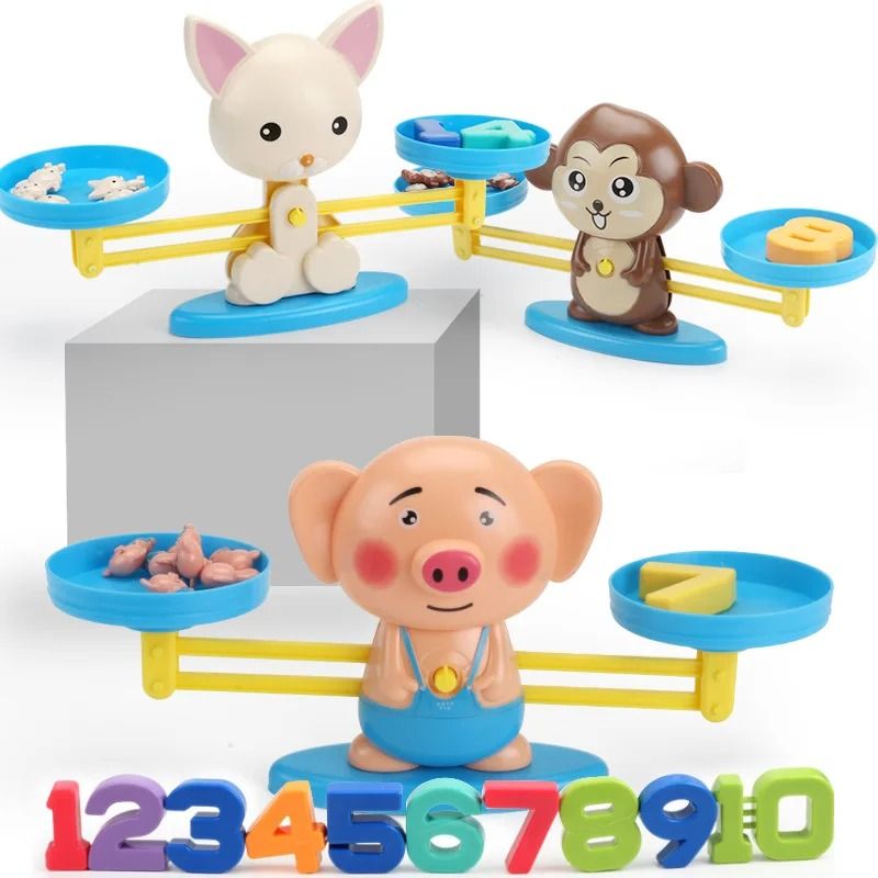 Montessori Math Toy Monkey Balance Scale Number Learning Game