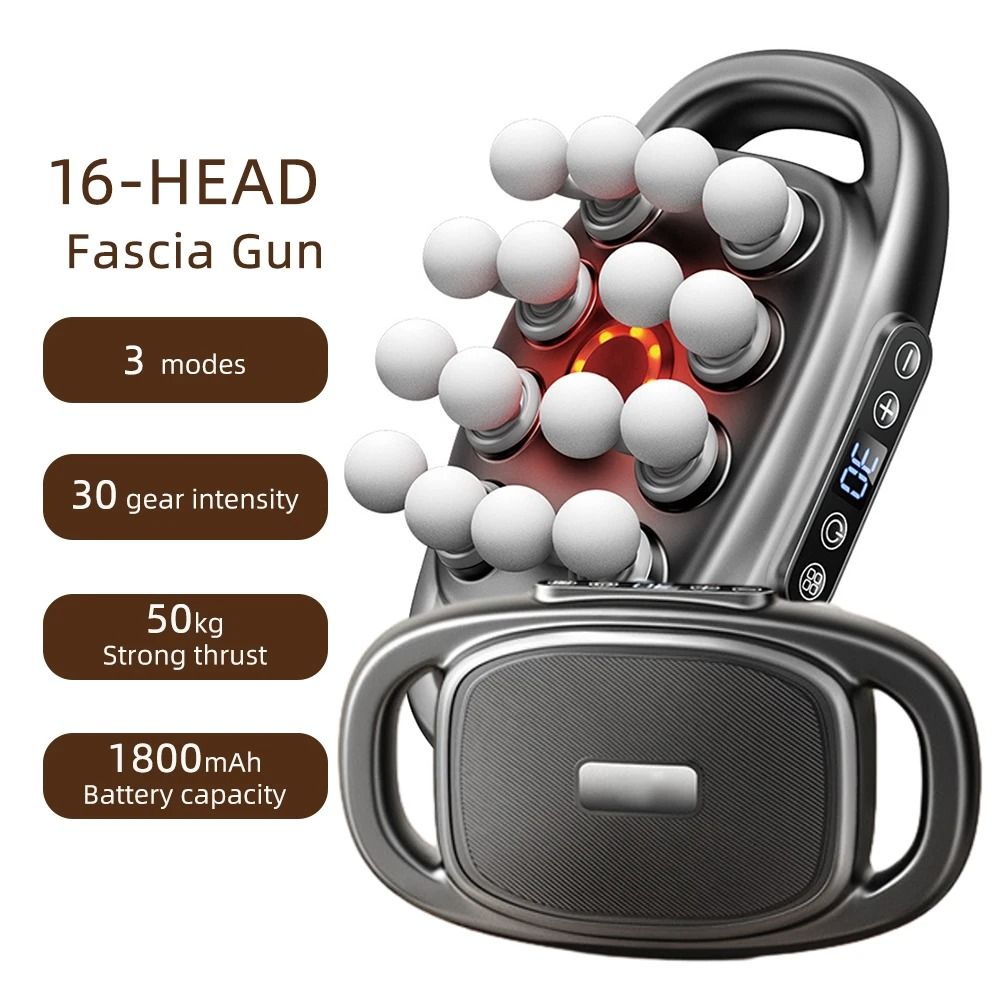 42 Heads Fascia Gun High Frequency Vibration Body Massage Gun Back and Waist Massager Neck Shoulder Massager Muscle