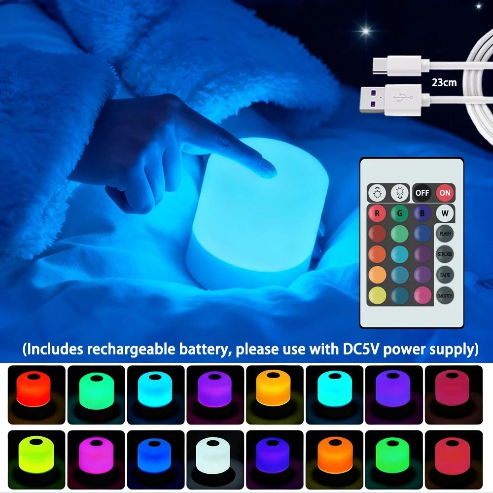 Dimmable Touchscreen RGB Desktop Night Light and Reading Lamp