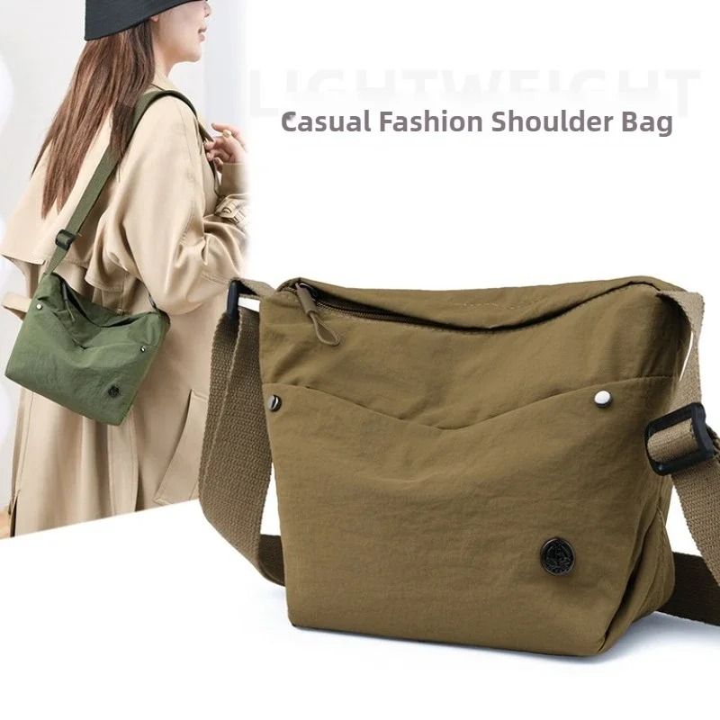 Ladies Fashion Nylon Messenger Bag Spacious Lightweight Daily Use