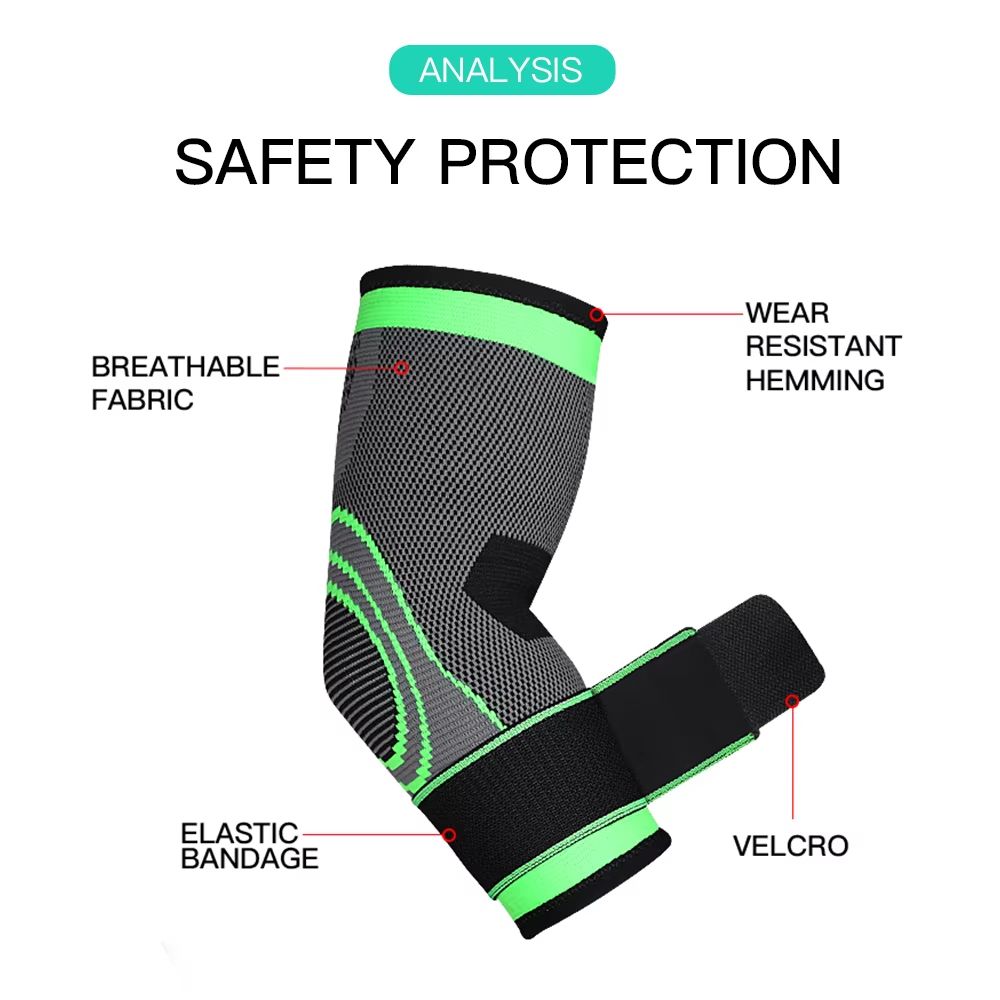 Elastic Elbow Support Compression Sleeve Sweat Wicking Protective Pad