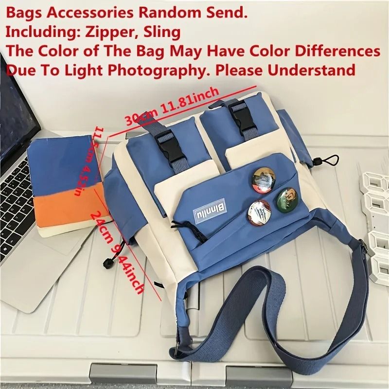 Trendy Nylon Messenger Shoulder Crossbody Bag for Men