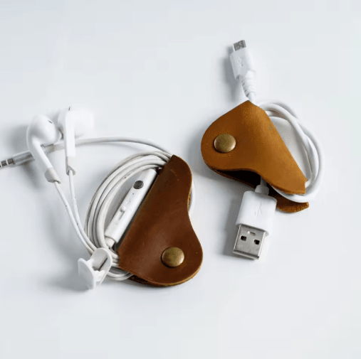Leather Cable Clip Multifunctional Cord Organizer