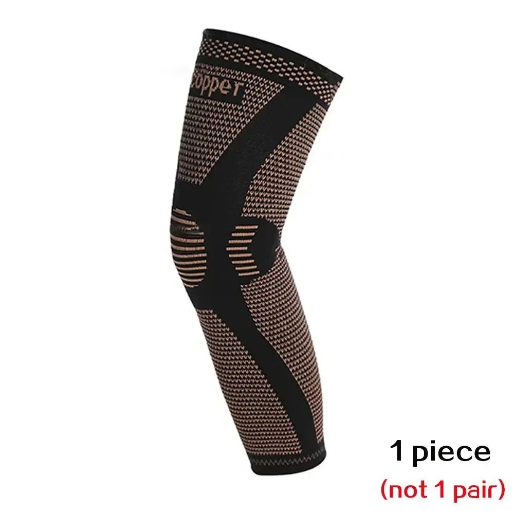 Copper Compression Leg Sleeve Full Length Knee Support for Sports and Recovery
