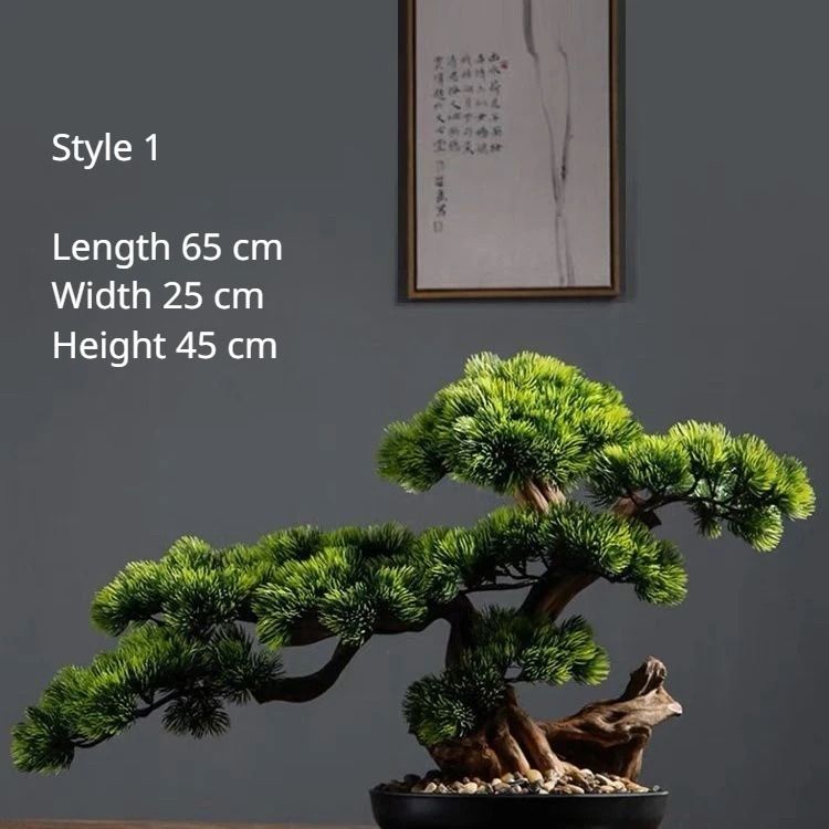 Artificial Pine Bonsai Tree Desktop Decor Mini Landscape Plant Ornament