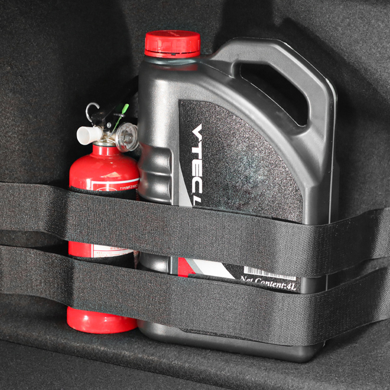 Car Trunk Organizer Elastic Fire Extinguisher Fixing Belt Storage Bag
