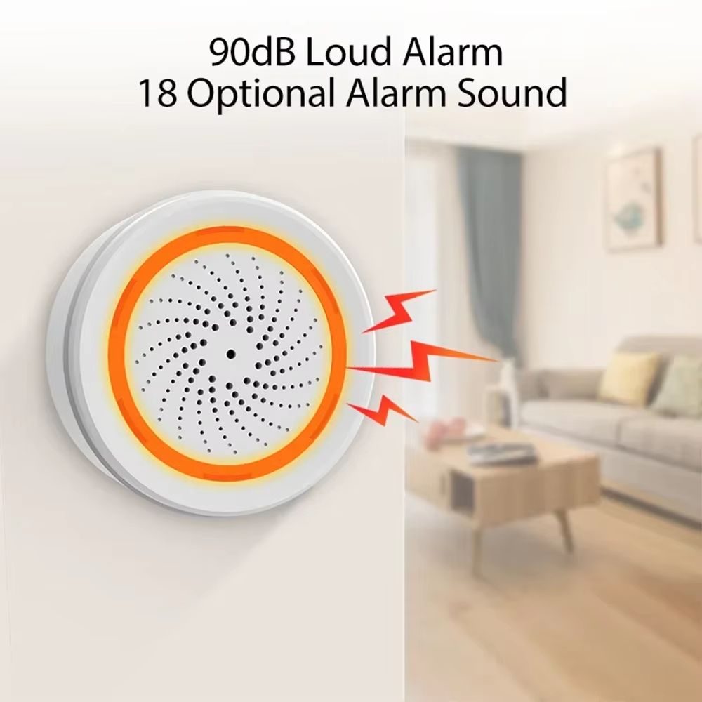Tuya Zigbee Smart Siren Alarm With 90dB Sound and Light Alert