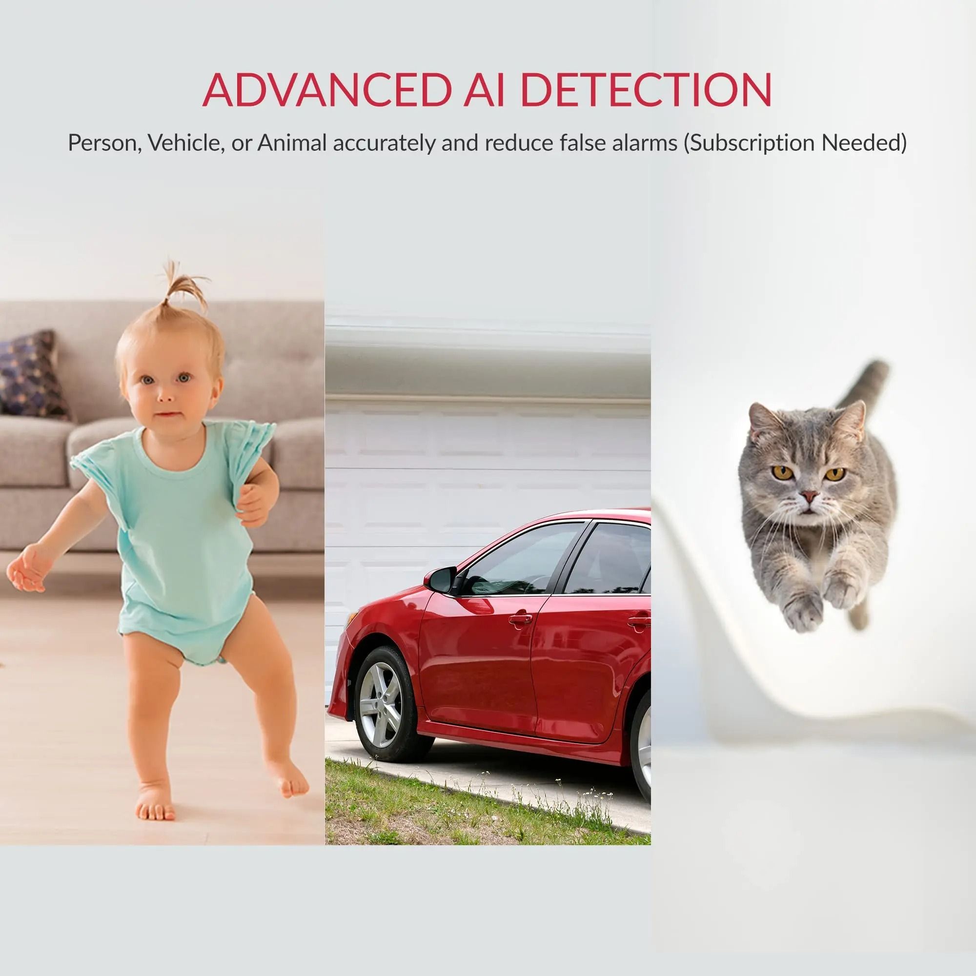 YI Pro 3pc Kit | 2K Smart Home Security Camera System with Night Vision & Baby Monitor
