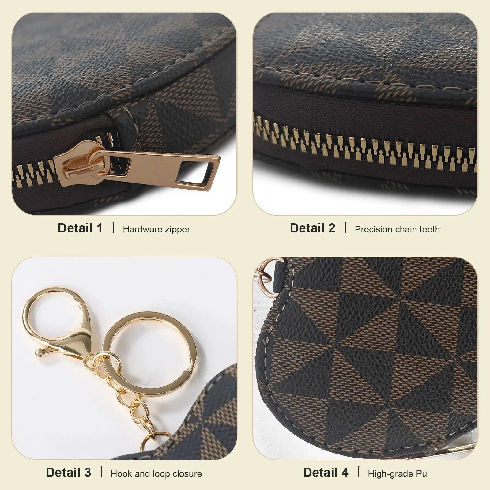 Heart Shape Leather Coin Pouch