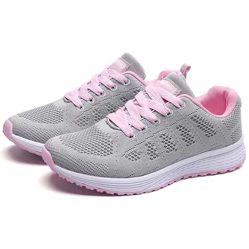 Womens Breathable Mesh Sneakers Lightweight Lace Up Tennis Shoes