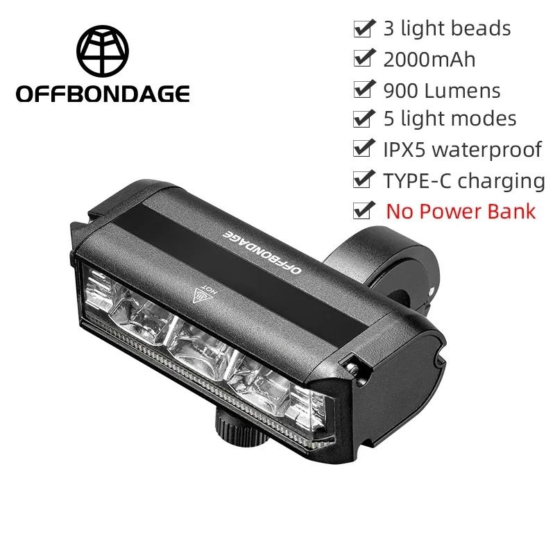 Rechargeable Waterproof Bike Light with USB Charging