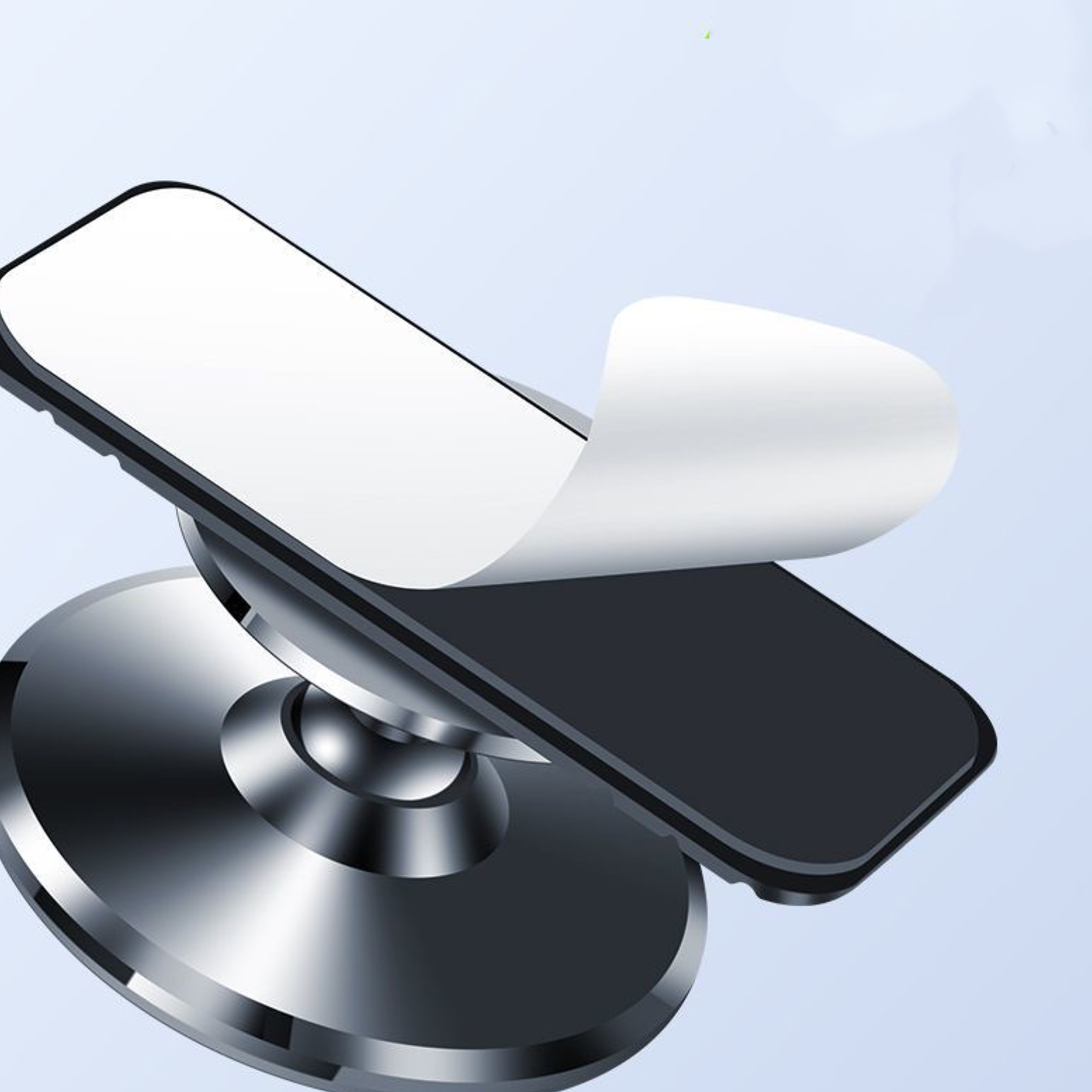 360 Rotation Car Mobile Phone Holder, Strong Magnetic Suction Mount, Soft Base Dashboard Universal Stand