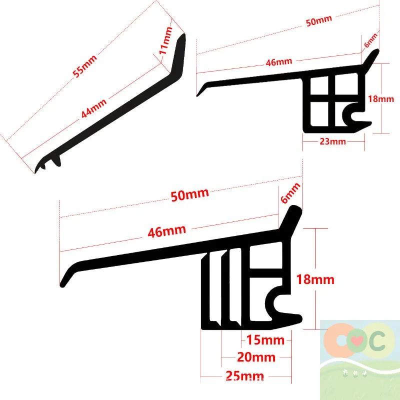 50cm Window Water Blocking Bar Weatherstrip Rain and Windproof Seal