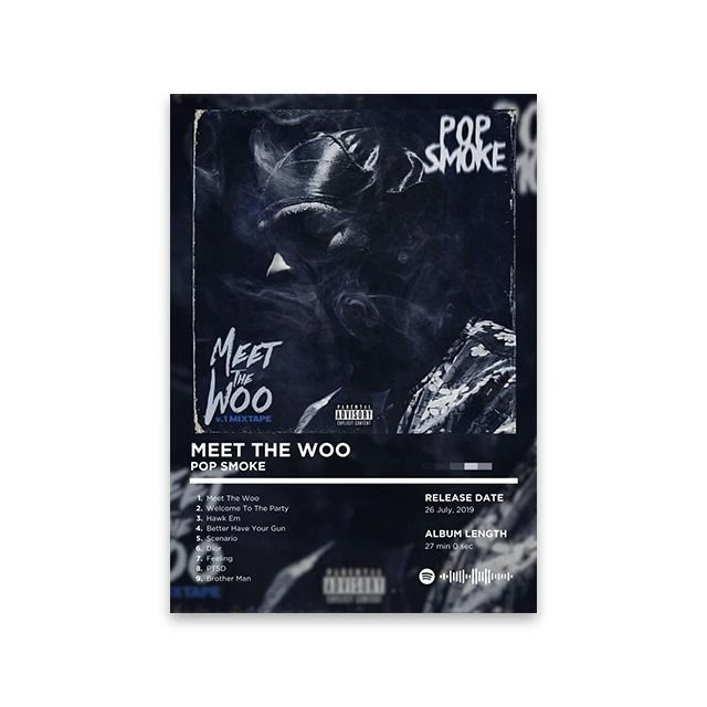 Retro Rap Album Cover Canvas Poster Music Wall Art Print