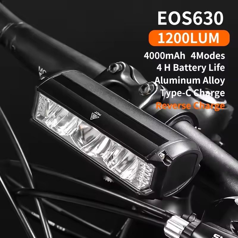 USB Rechargeable Bike Light 8000mAh High Lumen Waterproof Headlight
