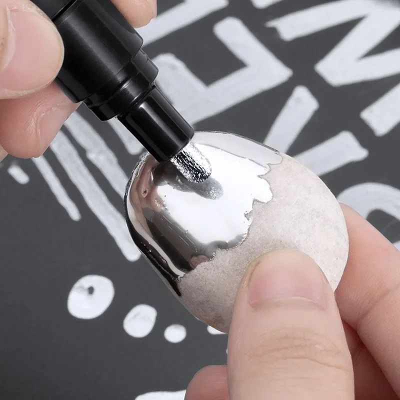 Mirror Marker Pen DIY Reflective Paint Pens, Chrome Gold Silver Signature Car Styling Art Craftwork for Glass Metal