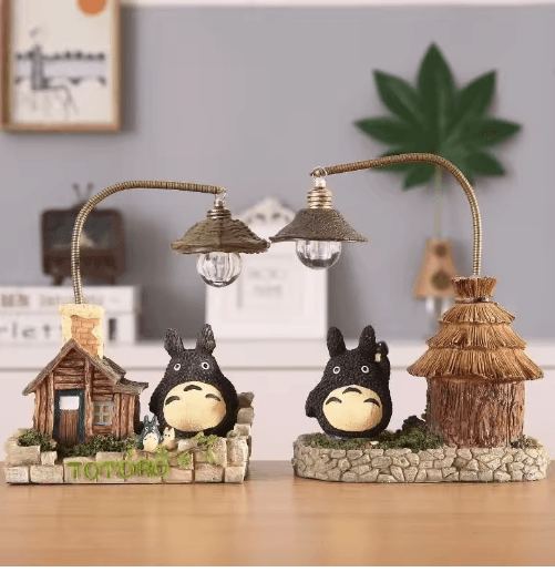 Cartoon Anime Wooden House Night Light Cute Mini Desk Lamp Decor