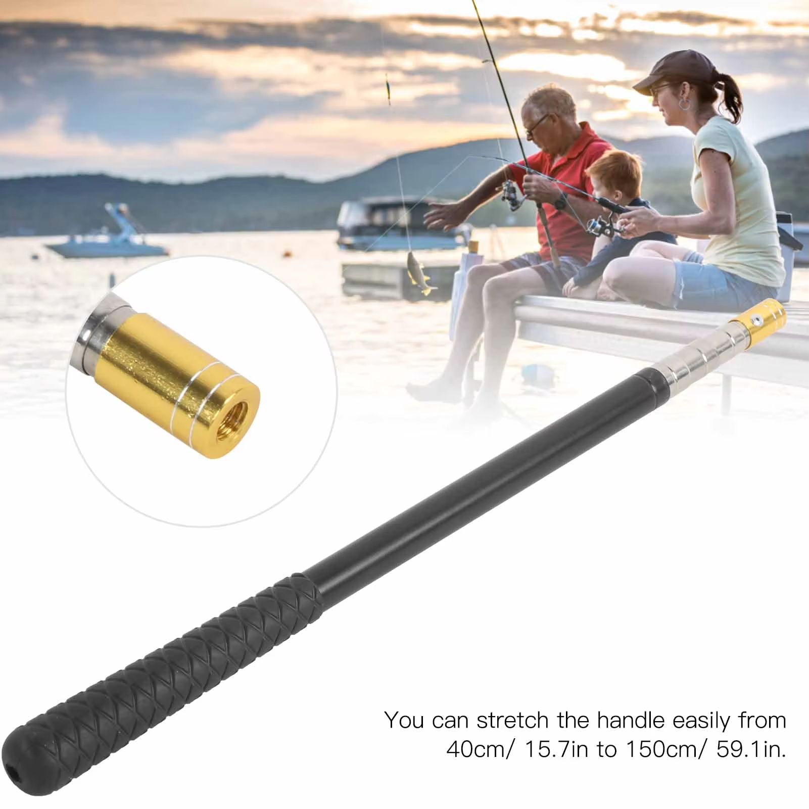 5-Section Telescoping Fishing Pole – Stainless Steel Extendable Mini Stream Rod