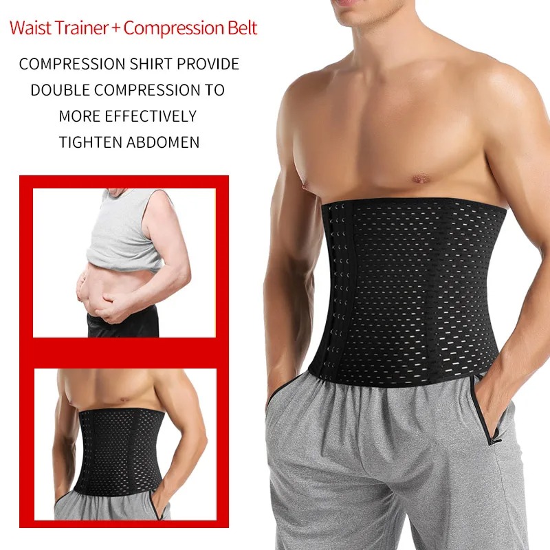 Premium Mens Waist Trainer Slimming Belt High Compression Shapewear Girdle