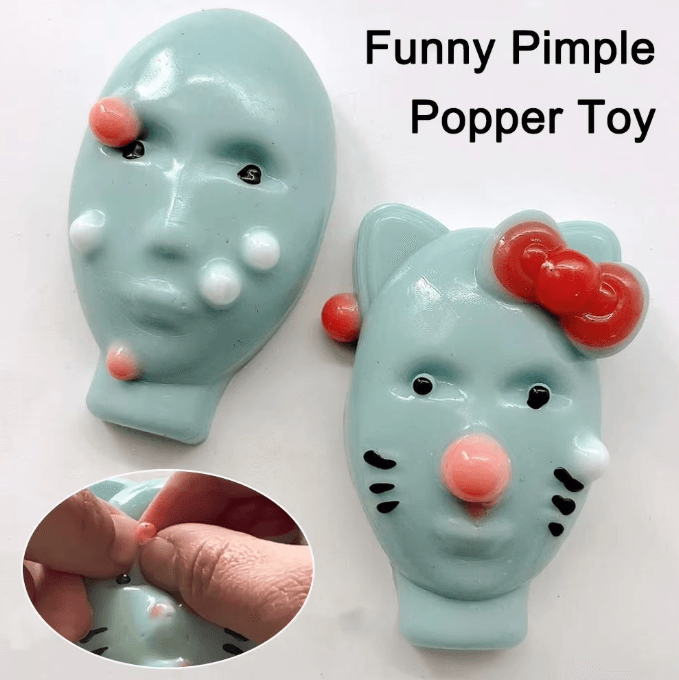 Funny Pimple Popping Stress Relief Toy – Reusable Acne Squeeze Fidget for Fun & Relaxation