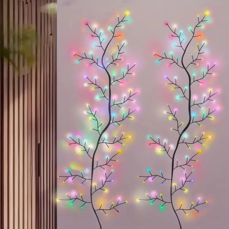 Christmas String Light, Bendable Willow Vine Lights, 8 Modes, Rattan Tree Decor Light for Wall, Bedroom, Indoor