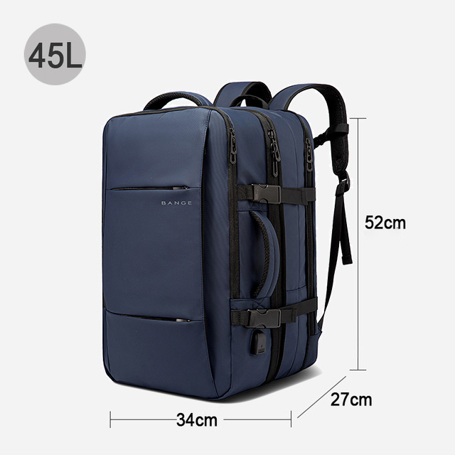 Expandable Waterproof Laptop Backpack with USB Charging Travel Business School Bag