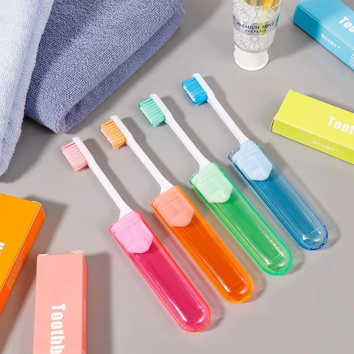 Foldable Travel Toothbrush with Case