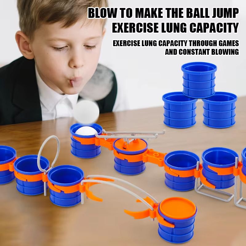 Interactive Cup Jump Ball Children's Board Game for Lung Vitality & Parent-Child Exercise