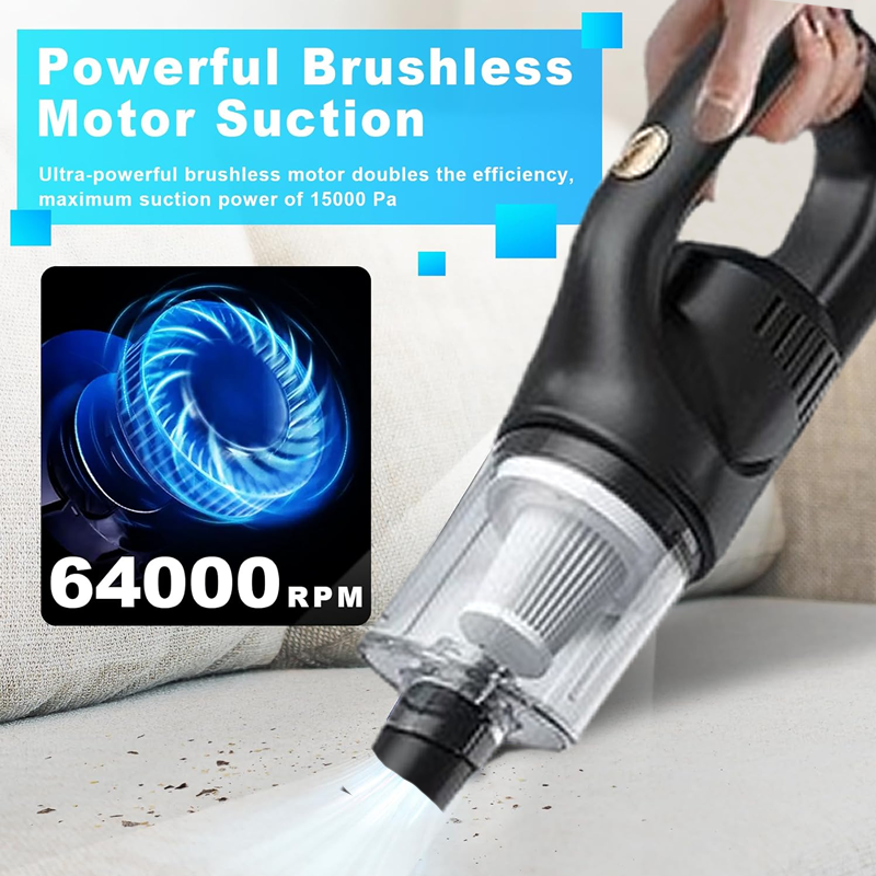 Smart Wireless Vacuum Cleaner with Strong Suction, Portable Air Gun for Home & Car Use, Window Washer Robot & Handheld