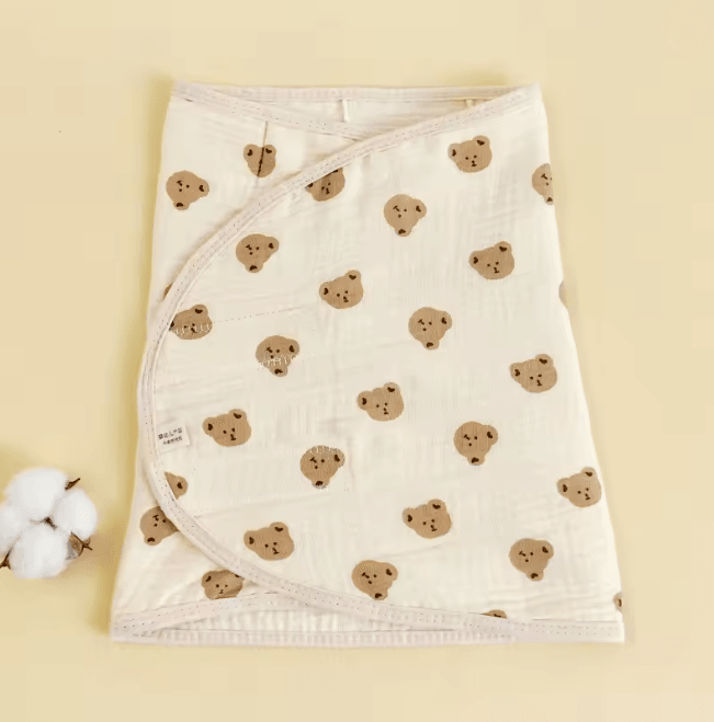 CalmNest Anti Startle Baby Swaddle Wrap Cotton Muslin Blanket