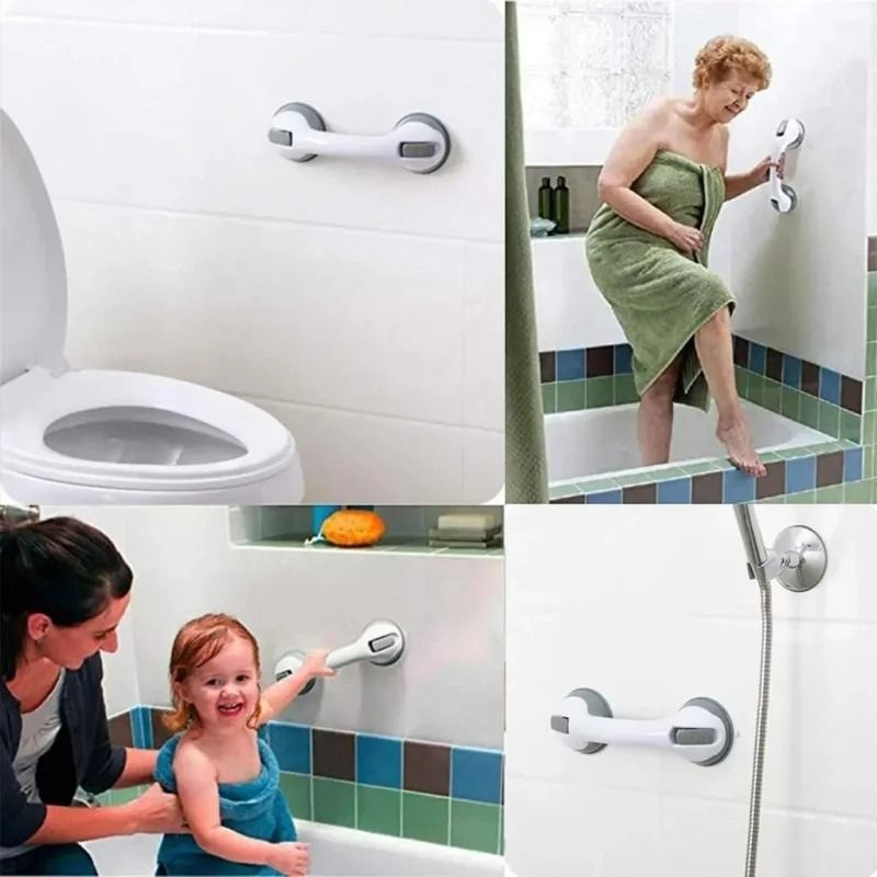 SecureHold Suction Shower Grab Bars 2 Pack Bathroom Safety Handles