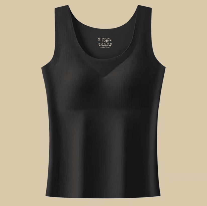 Velvet Thermal Tank with Built-in Chest Pad