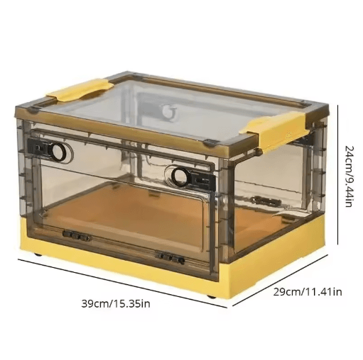 Foldable Transparent Storage Trunk – Large Capacity Clear Clothes Organizer