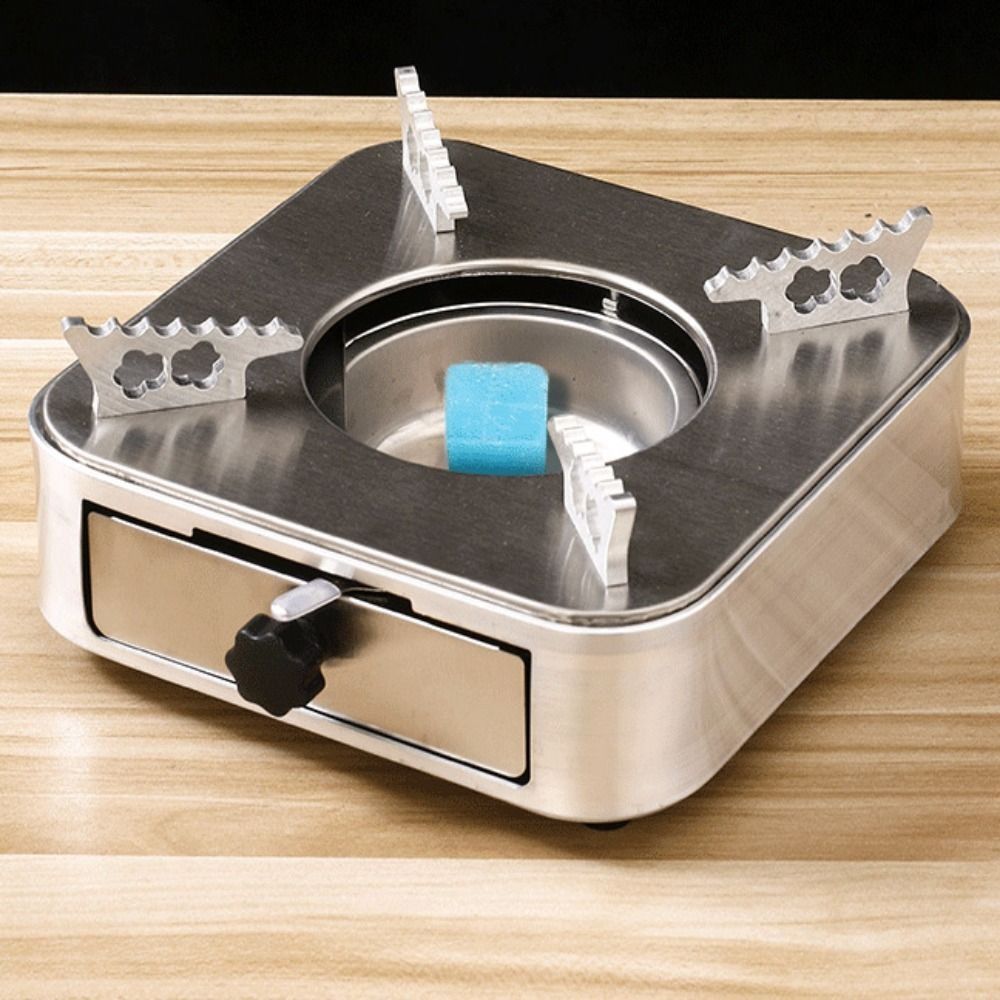 Ultralight Camping Alcohol Stove Stainless Steel Drawer Burner for Outdoor Cooking