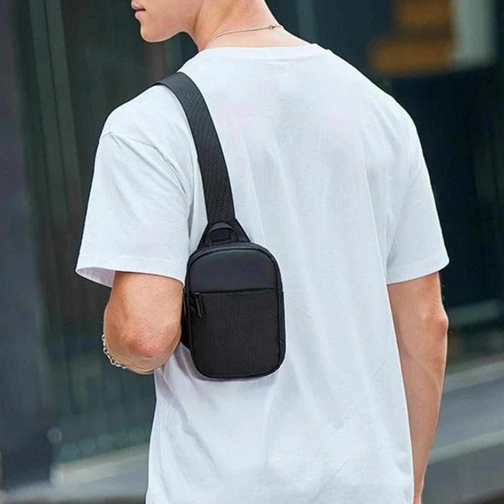 Waterproof Mini Chest Sling Bag Lightweight Nylon Crossbody Bag for Travel Running and Everyday Essentials