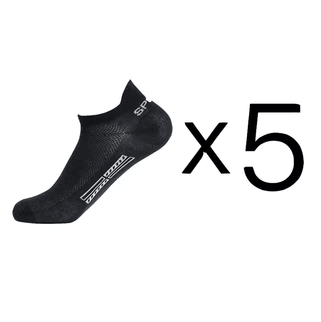 Mens Breathable Cotton Ankle Socks Lightweight Athletic Socks 5 Pair Set