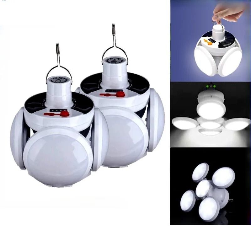 Solar USB Foldable Spherical Light | Portable 5-Mode Emergency Flashlight for Outdoor & Office