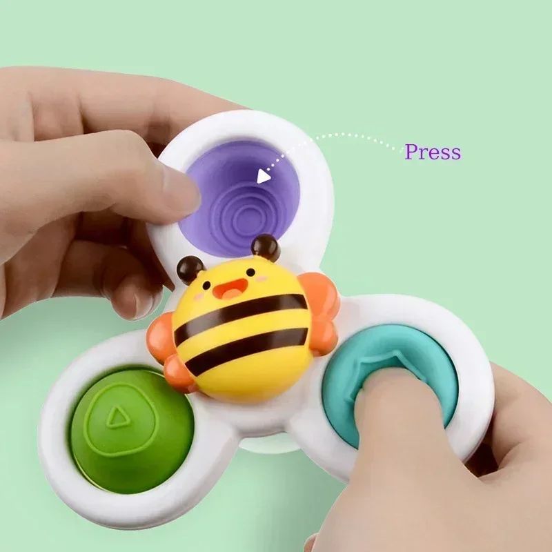 SplashSpin 3 Pack Suction Spinner Baby Bath Toys Set