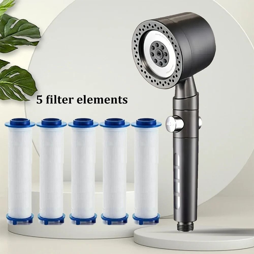 High Pressure Water Saving Handheld Shower Head with Stop Button