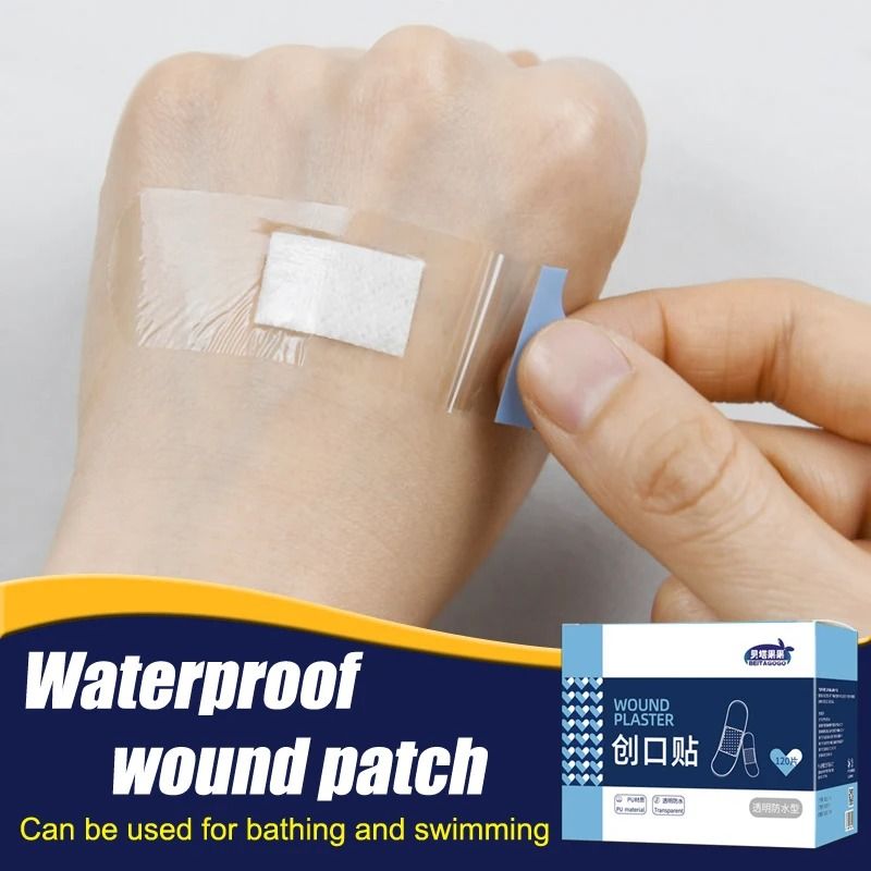 Waterproof Band Aid Transparent Adhesive Medical Strips 120pcs