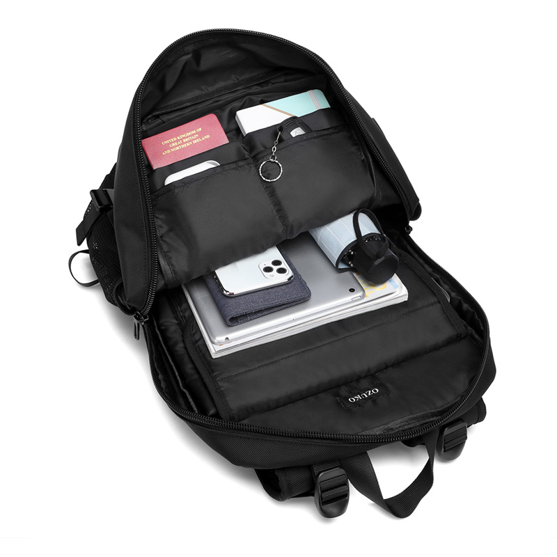 Large Capacity Men Backpack, Laptop Backpack, Waterproof Travel Bag, USB Charging Teenager Schoolbag