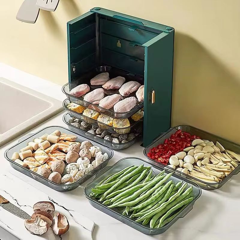 SpaceSaver 6-Layer Foldable Kitchen Dish Tray Organizer Rack