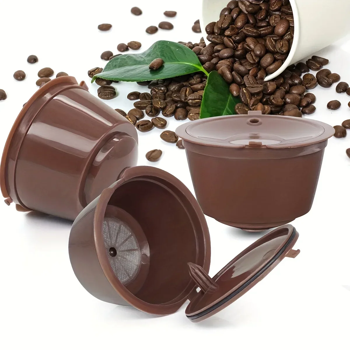 Nescafe Dolce Gusto Compatible Pod Kit, Reusable Coffee Capsules Filter Cup Adapter for Taste