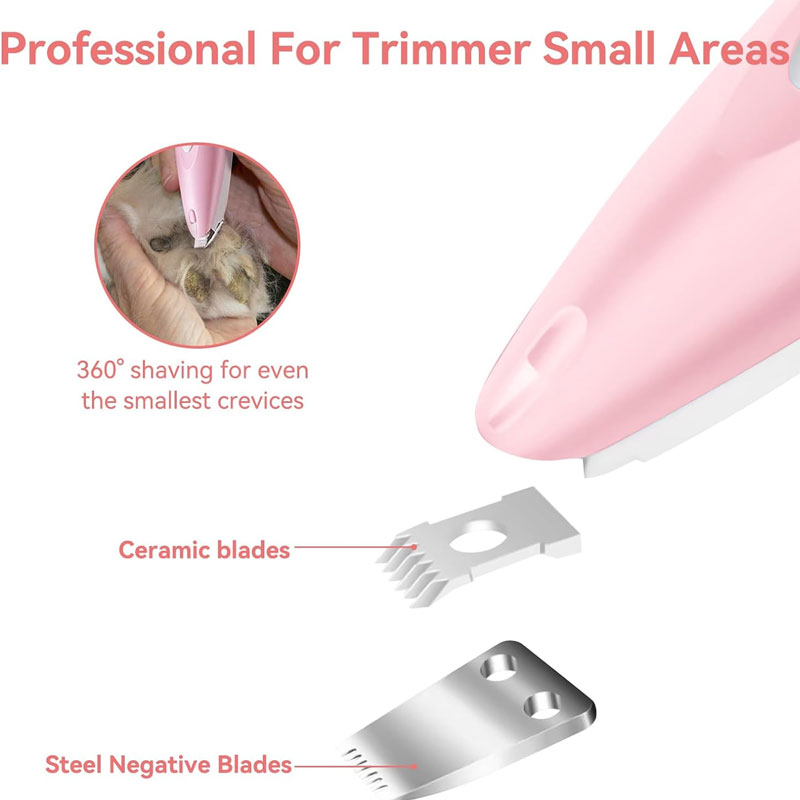 Dog Hair Trimmer Professional, LED Pet Foot Hair Trimmer Dog, Grooming Clippers for Dogs, Hair Cutting Electric Shaver