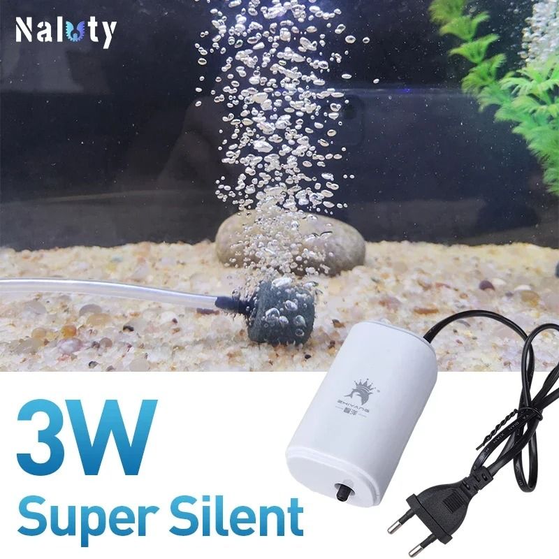 Silent Aquarium Air Pump for Fish Tank Oxygenation