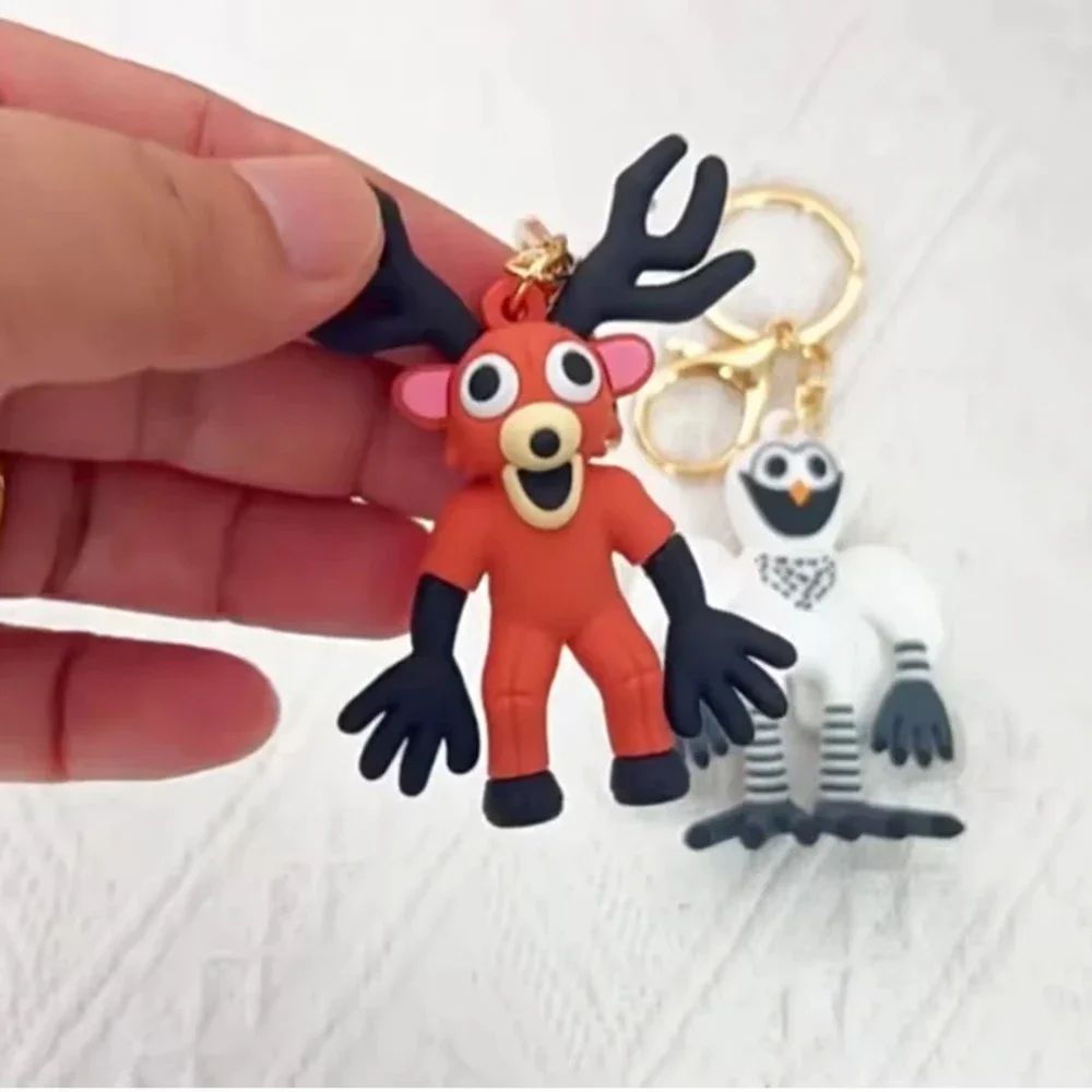 Handcrafted Deer & Owl cartoon animal keychain Bag Pendant Charm for Kids Gifts