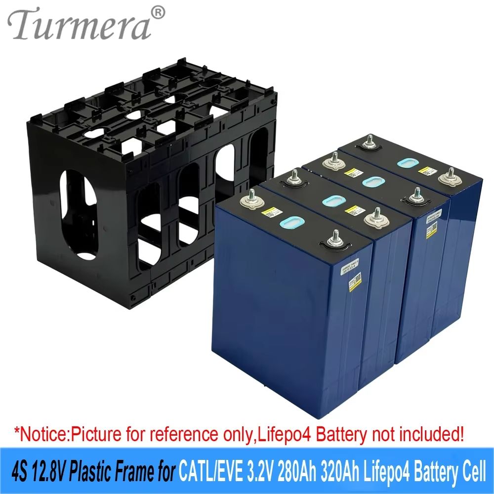 12V Battery Frame Holder - Flame-Retardant ABS PC Plastic Case with Latches for Lifepo4 Cells